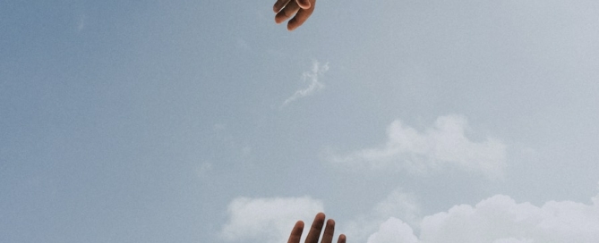 two person's arms